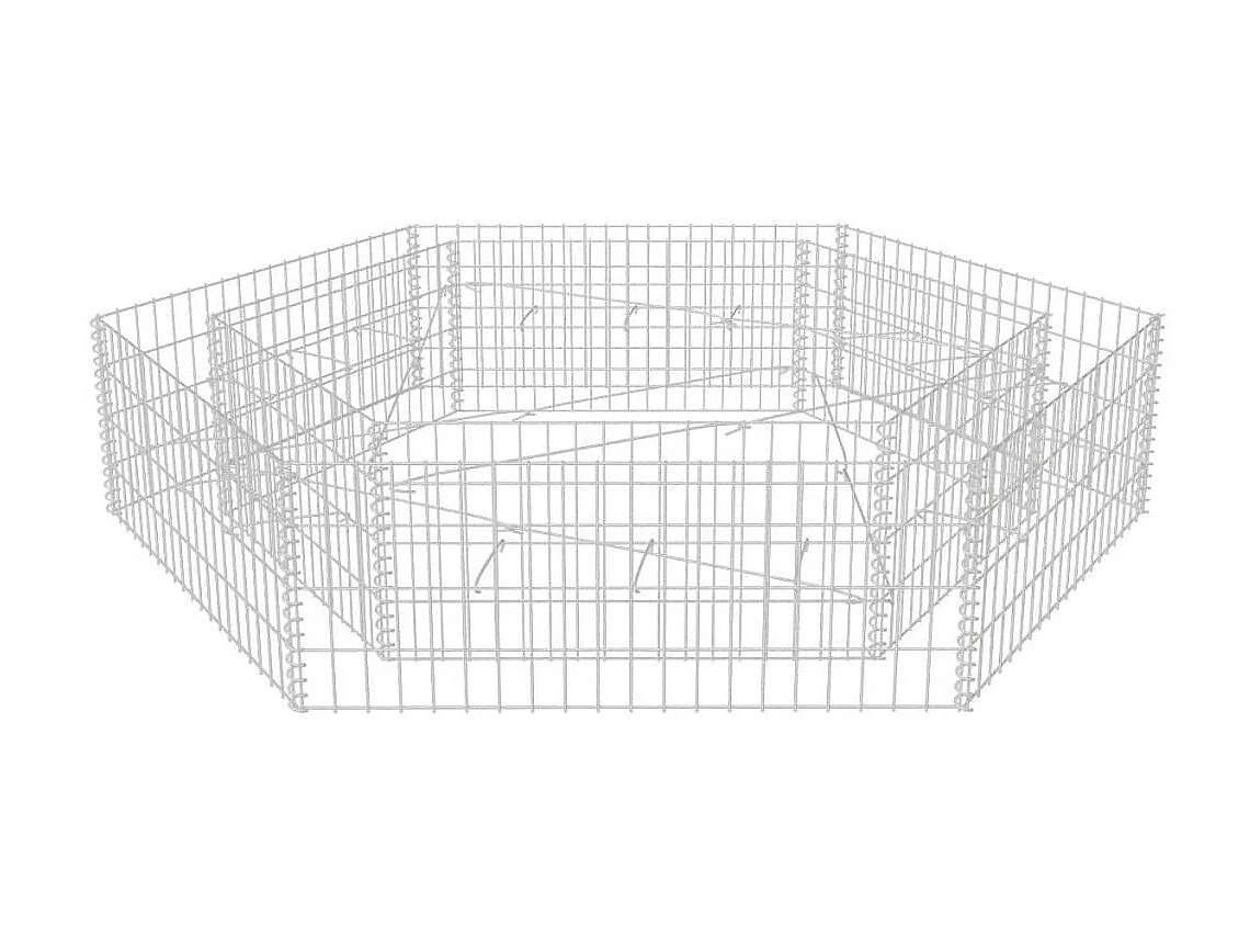 Jardinière à gabion hexagonale 200x173x40