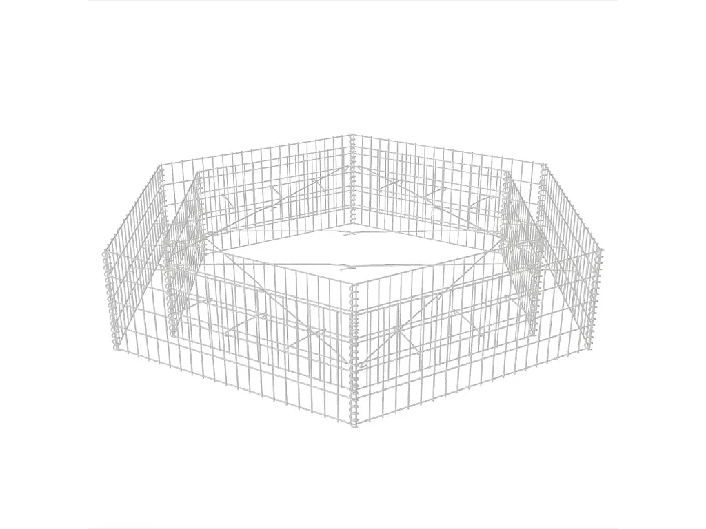 Jardinière à gabion hexagonale 200x173x40