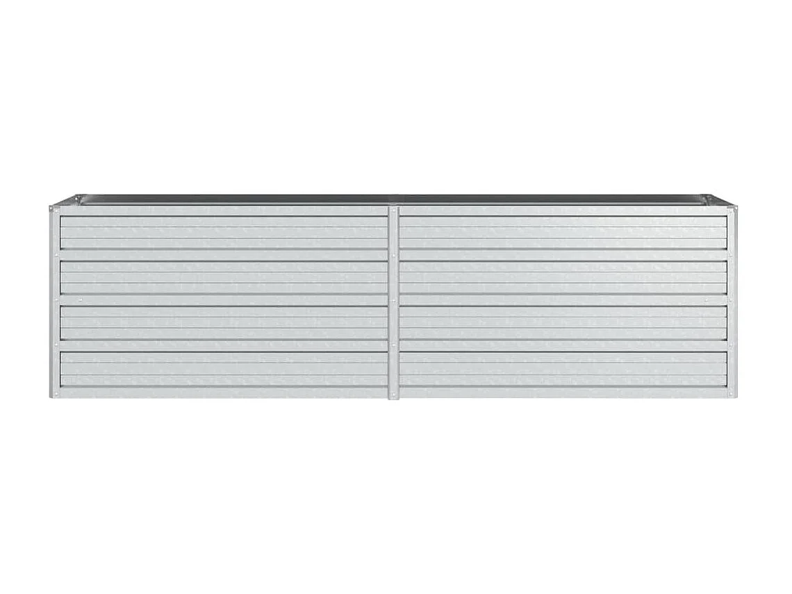 Jardinière 160x40x45 Acier galvanisé Argenté