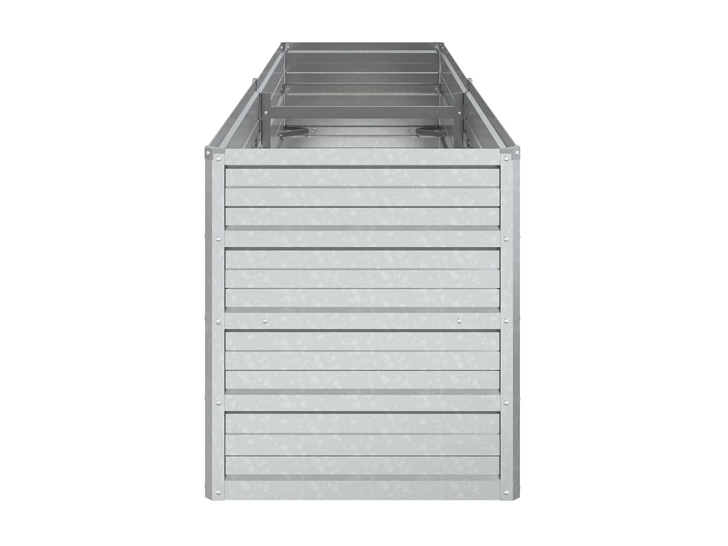 Jardinière 160x40x45 Acier galvanisé Argenté