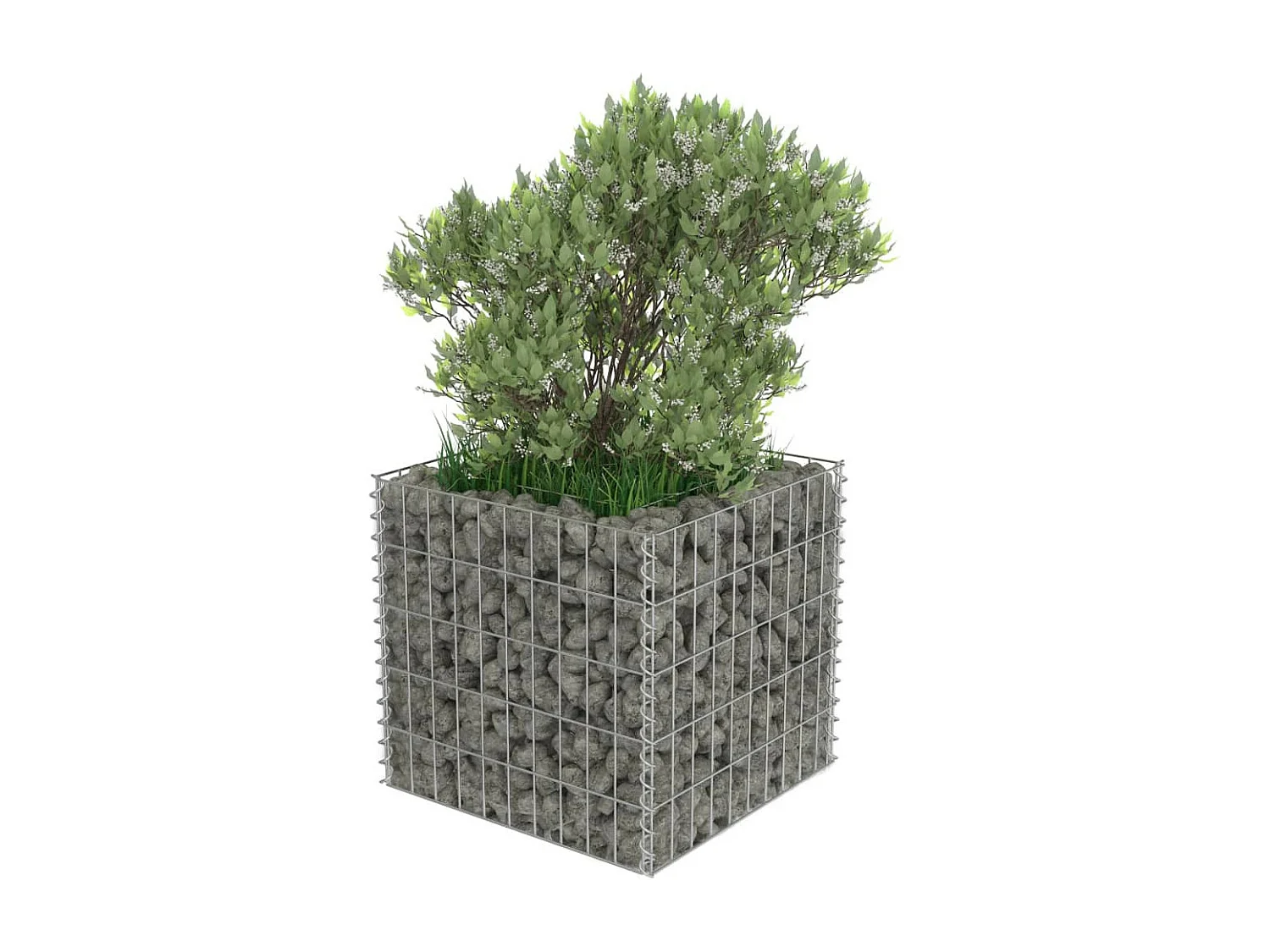 Jardinière à gabion Acier galvanisé 50x50x50