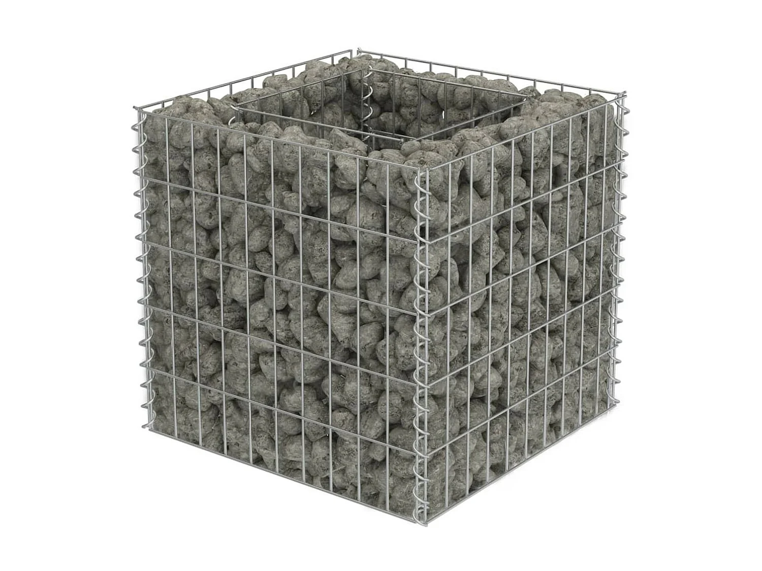 Jardinière à gabion Acier galvanisé 50x50x50