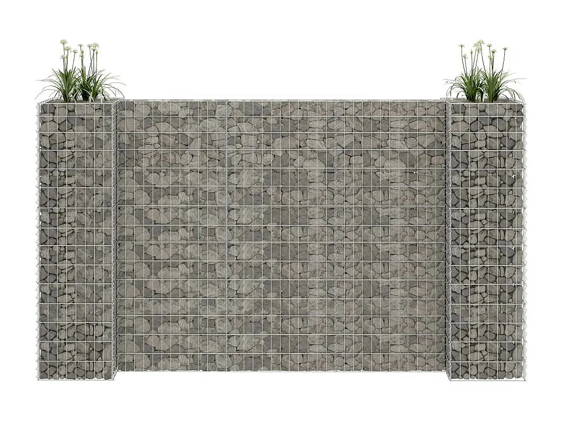 Jardinière à gabion en H Fil d'acier 260x40x150