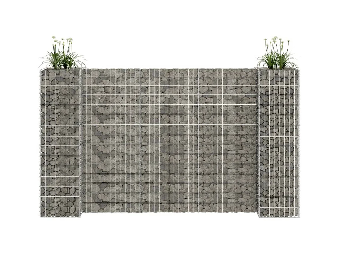 Jardinière à gabion en H Fil d'acier 260x40x150
