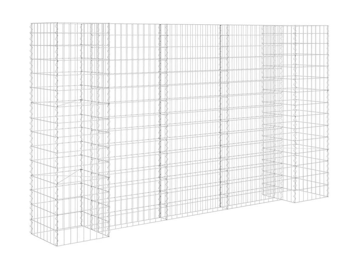 Jardinière à gabion en H Fil d'acier 260x40x150