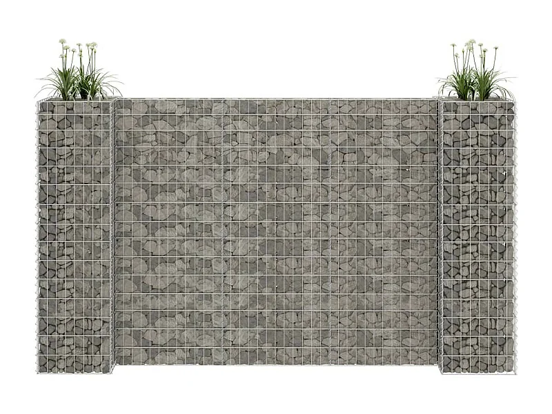 Jardinière à gabion en H Fil d'acier 260x40x150