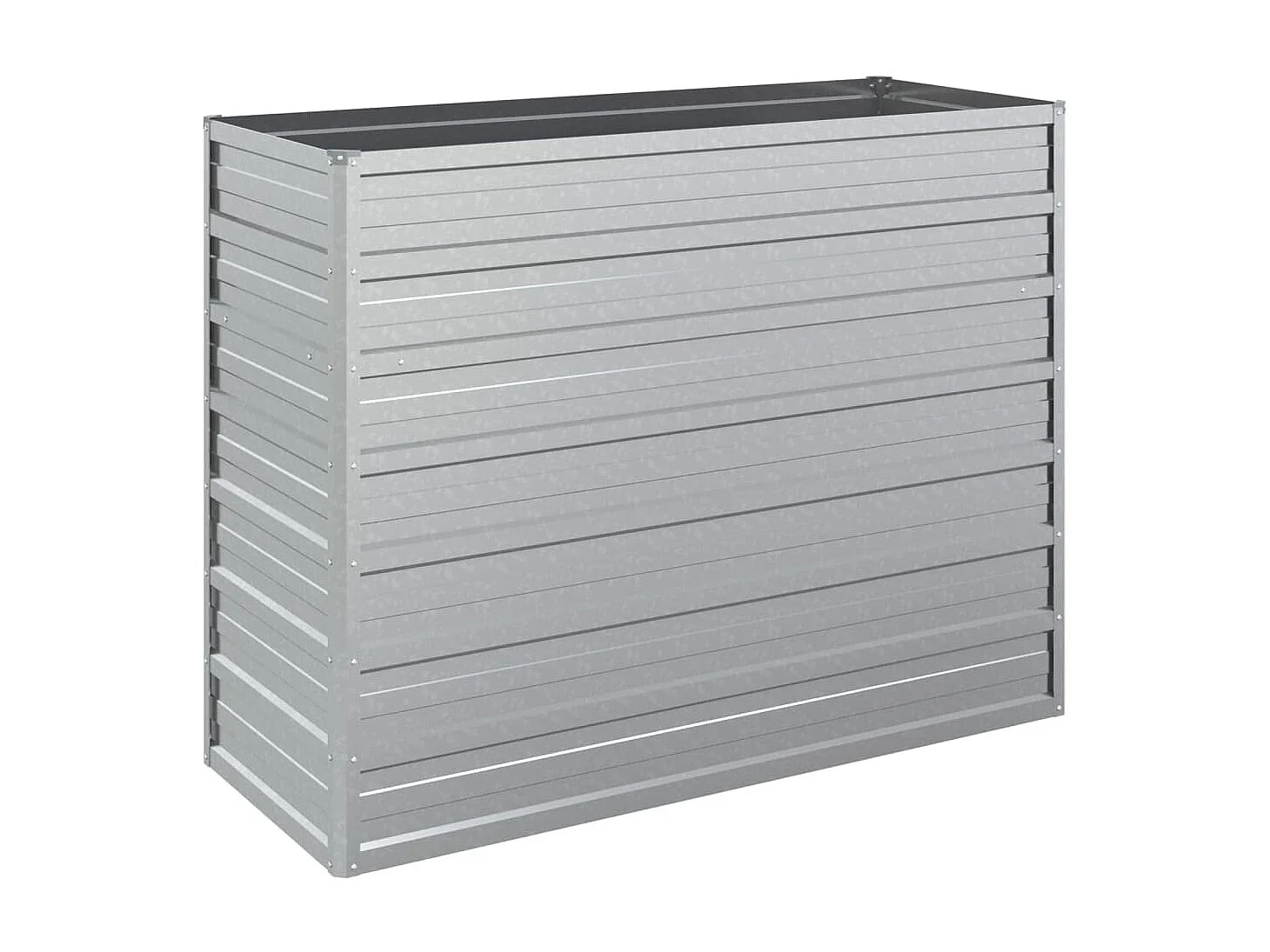 Jardinière 100x40x77 Acier galvanisé Argenté