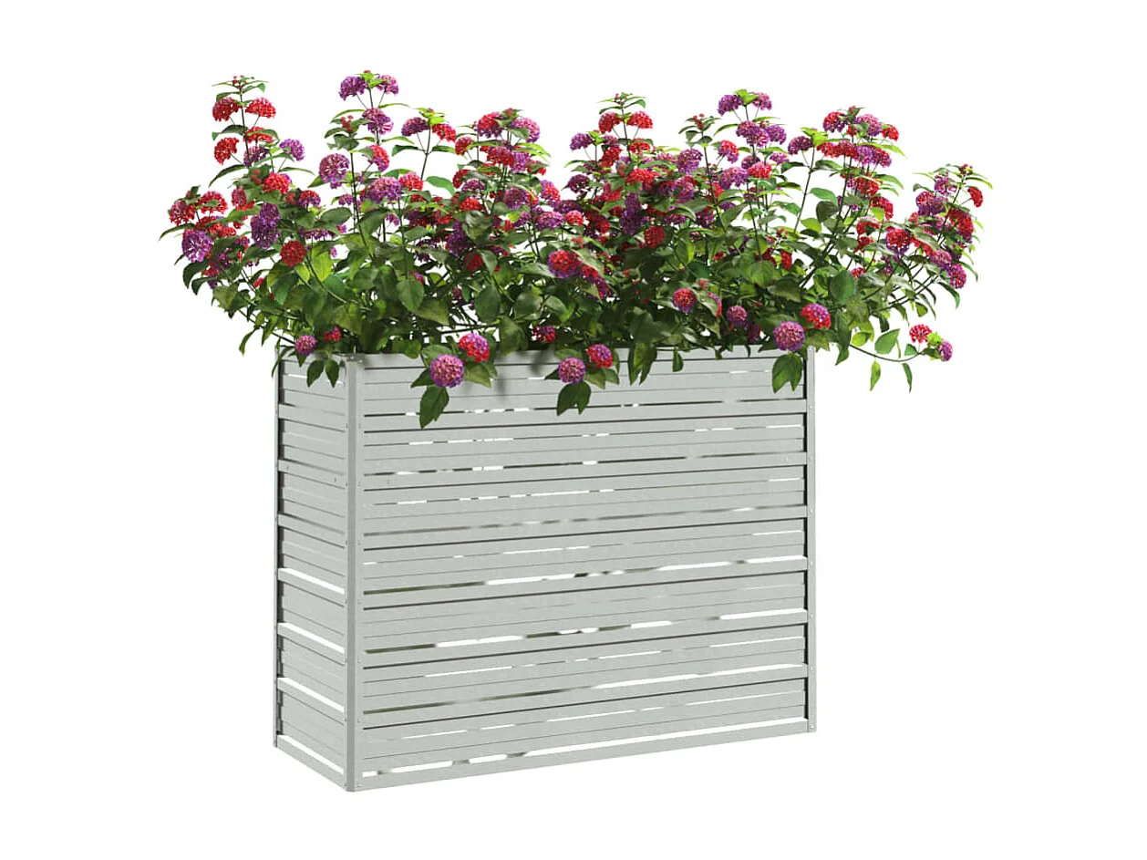 Jardinière 100x40x77 Acier galvanisé Argenté