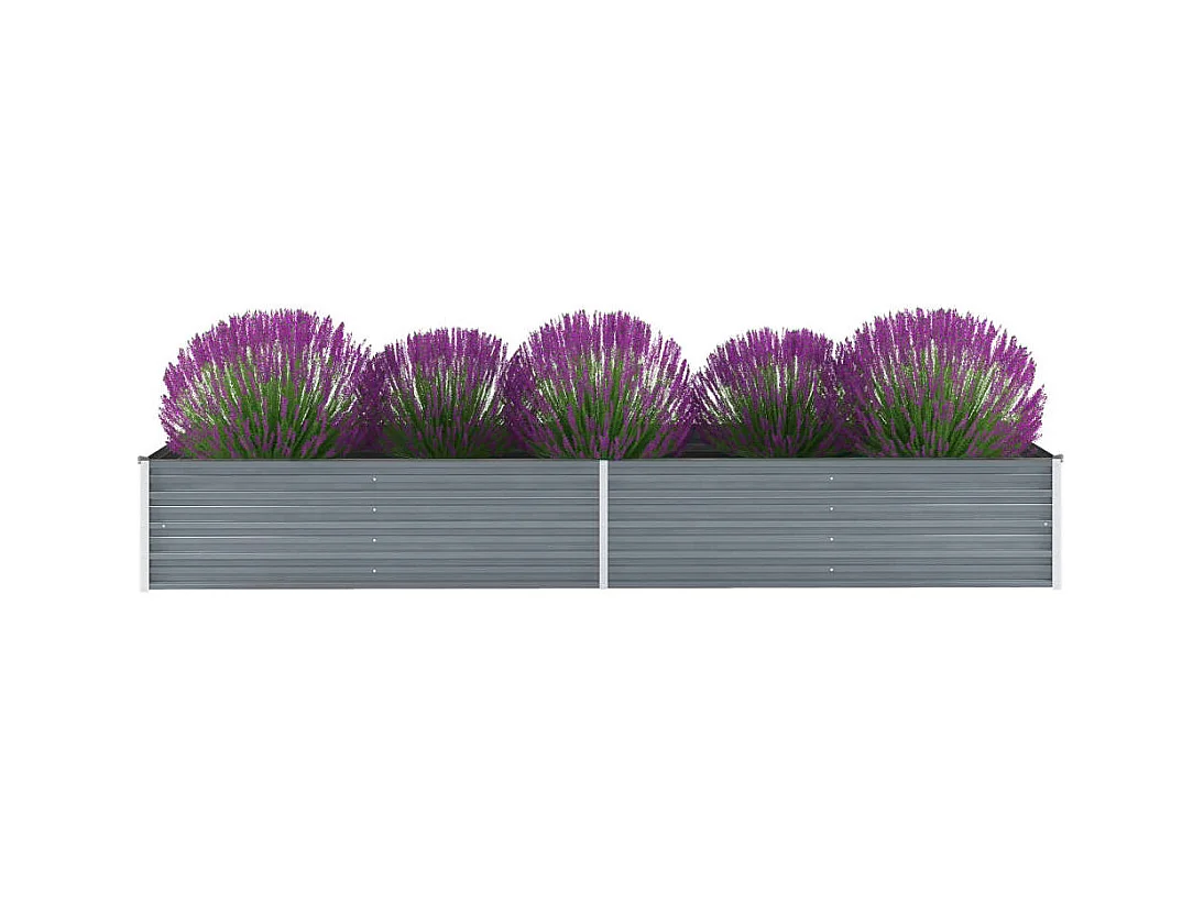 Jardinière Acier galvanisé 320x80x45 Gris