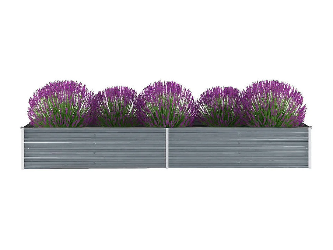 Jardinière Acier galvanisé 320x80x45 Gris