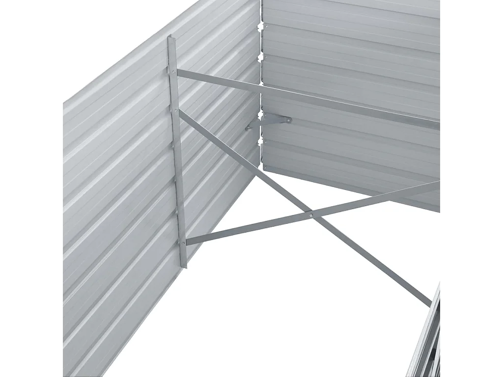 Jardinière Acier galvanisé 320x80x45 Gris