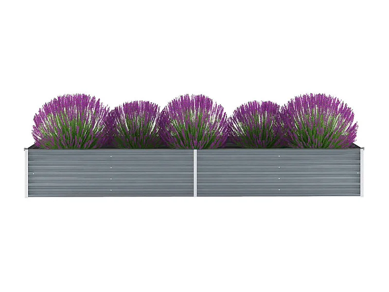 Jardinière Acier galvanisé 320x80x45 Gris