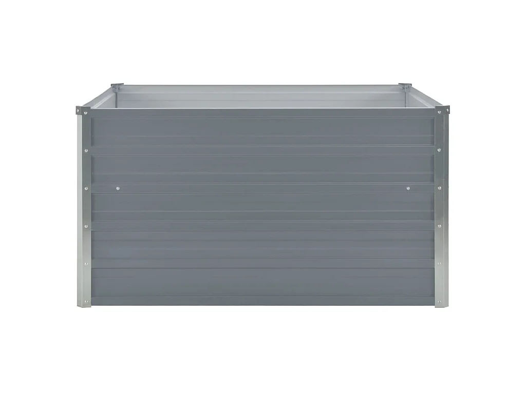 Jardinière 100 x 100x45 Acier galvanisé Gris