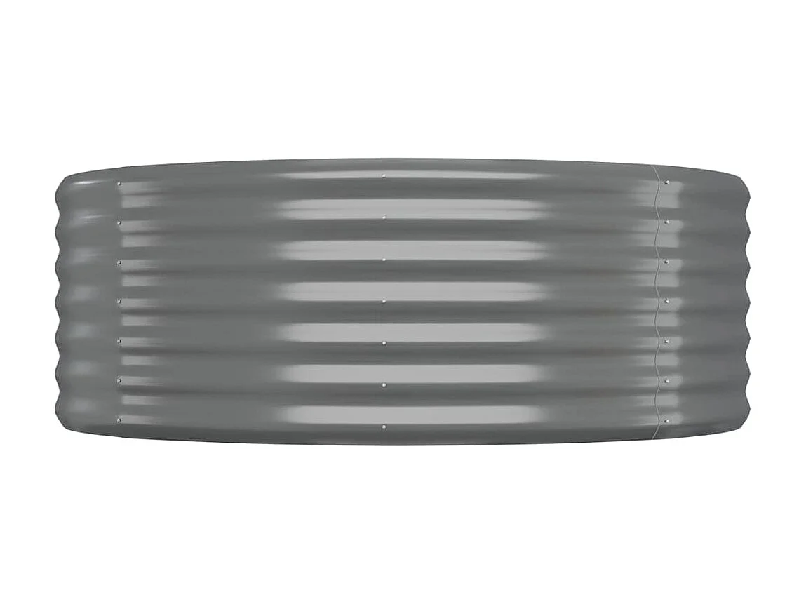 Jardinière de jardin Acier enduit de poudre 175x100x36 Gris
