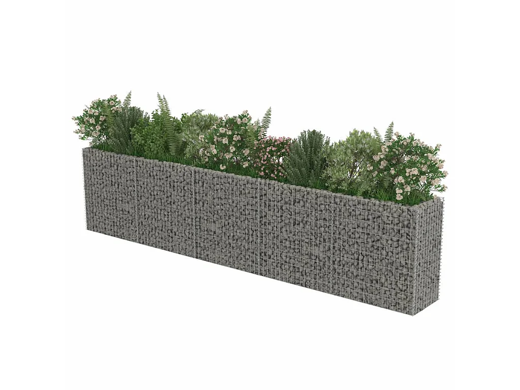Jardinière à gabion Acier galvanisé 450x50x100