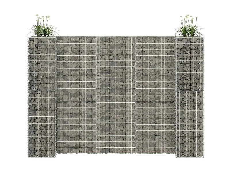 Jardinière à gabion en H Fil d'acier 260x40x180
