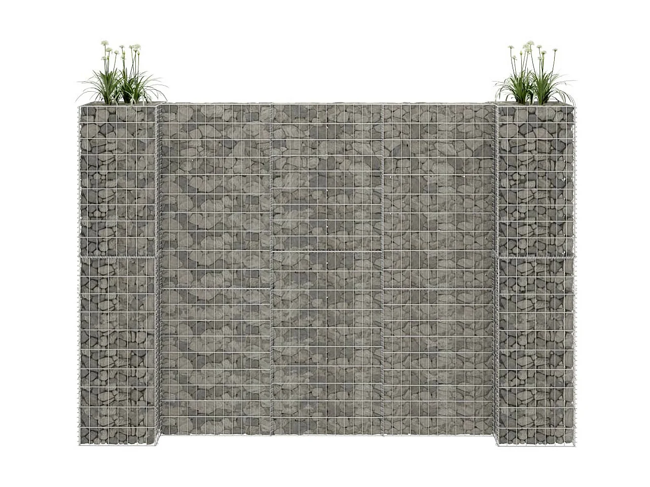 Jardinière à gabion en H Fil d'acier 260x40x180