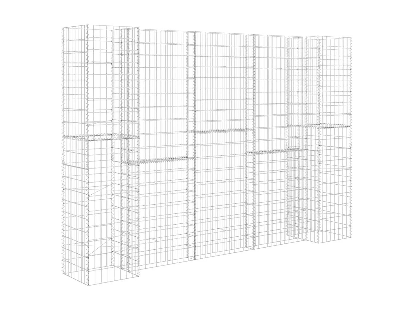 Jardinière à gabion en H Fil d'acier 260x40x180