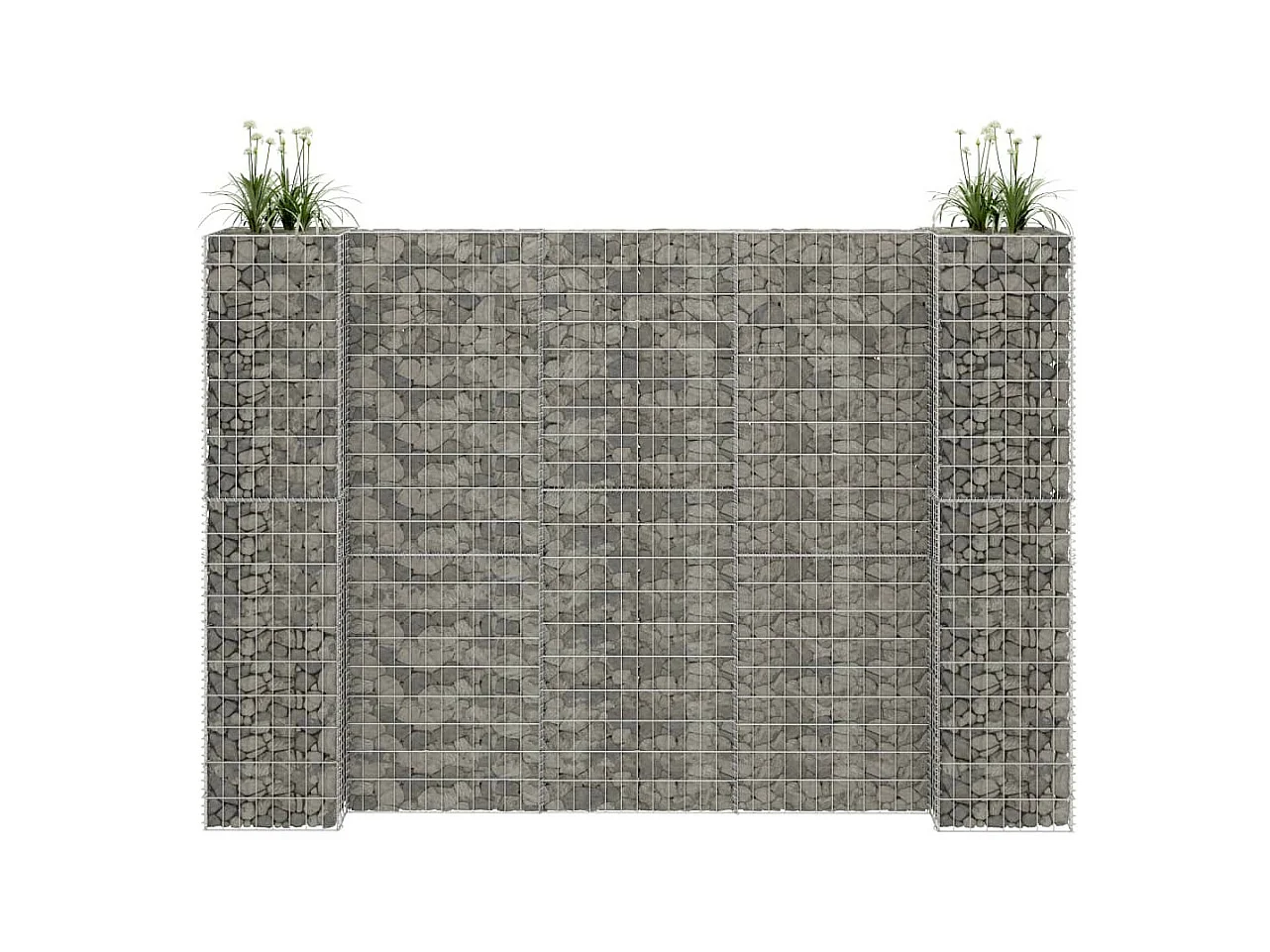 Jardinière à gabion en H Fil d'acier 260x40x180