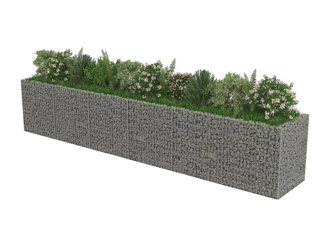 Jardinière à gabion Acier galvanisé 540x90x100
