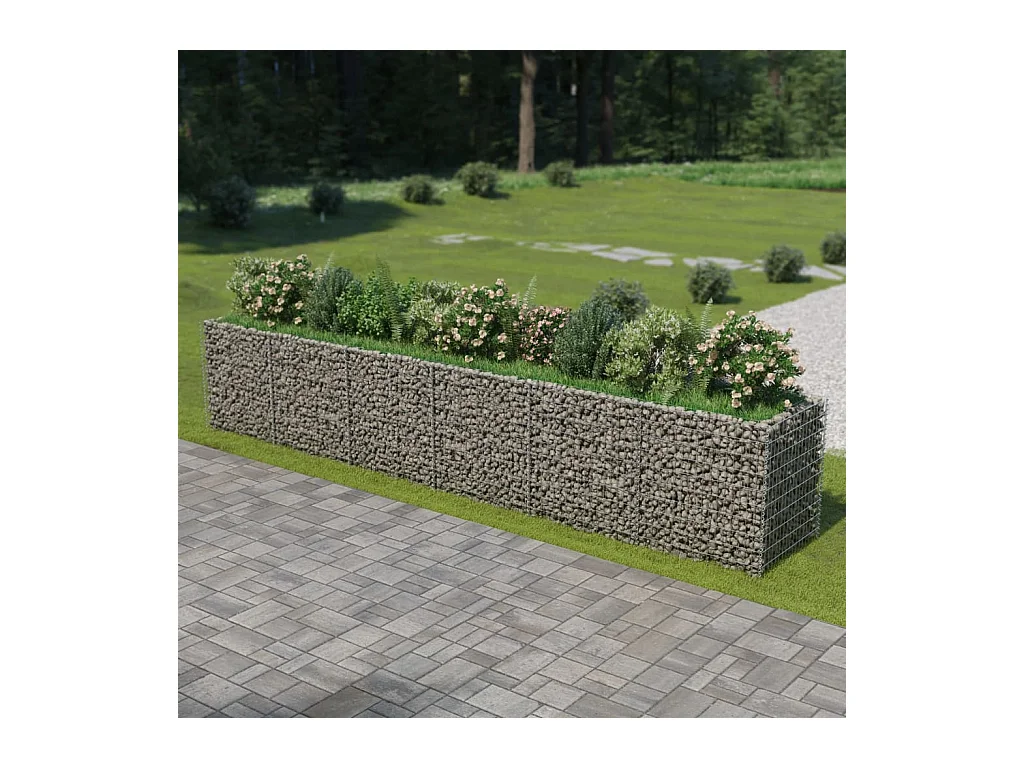 Jardinière à gabion Acier galvanisé 540x90x100