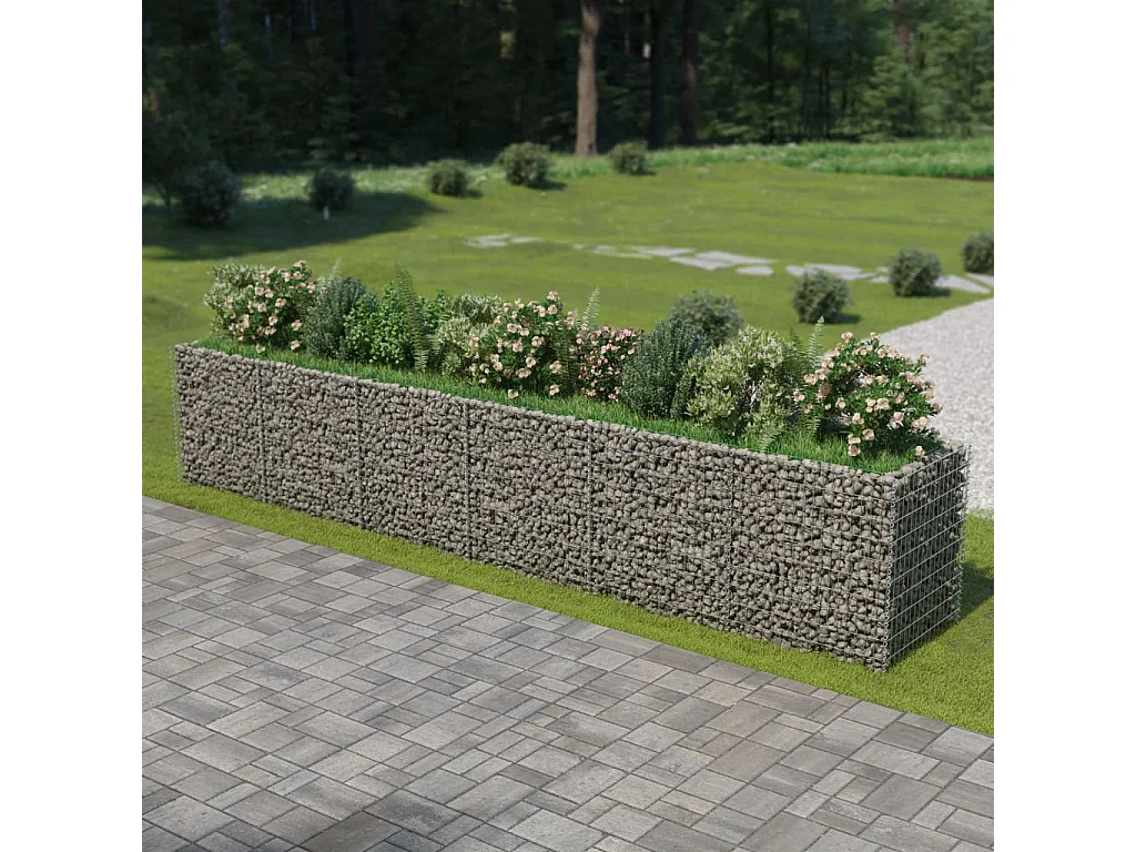 Jardinière à gabion Acier galvanisé 540x90x100
