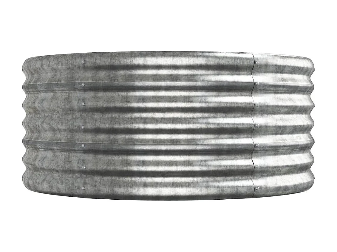 Jardinière Acier enduit de poudre 224x80x36 Argenté