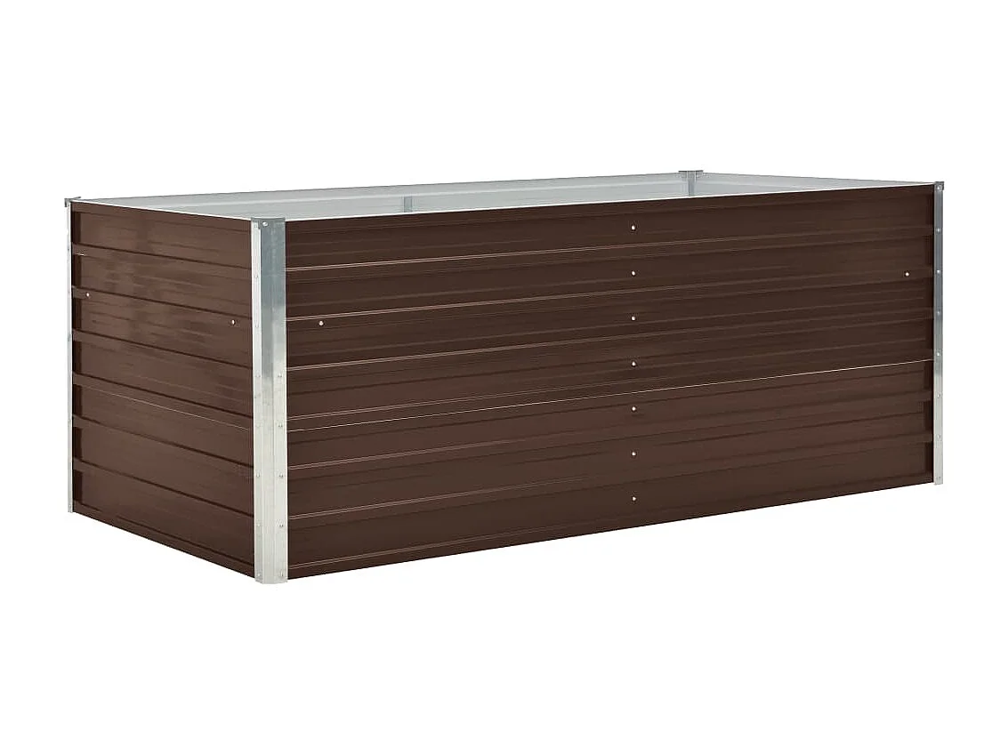 Jardinière 160 x 80x45 Acier galvanisé Marron