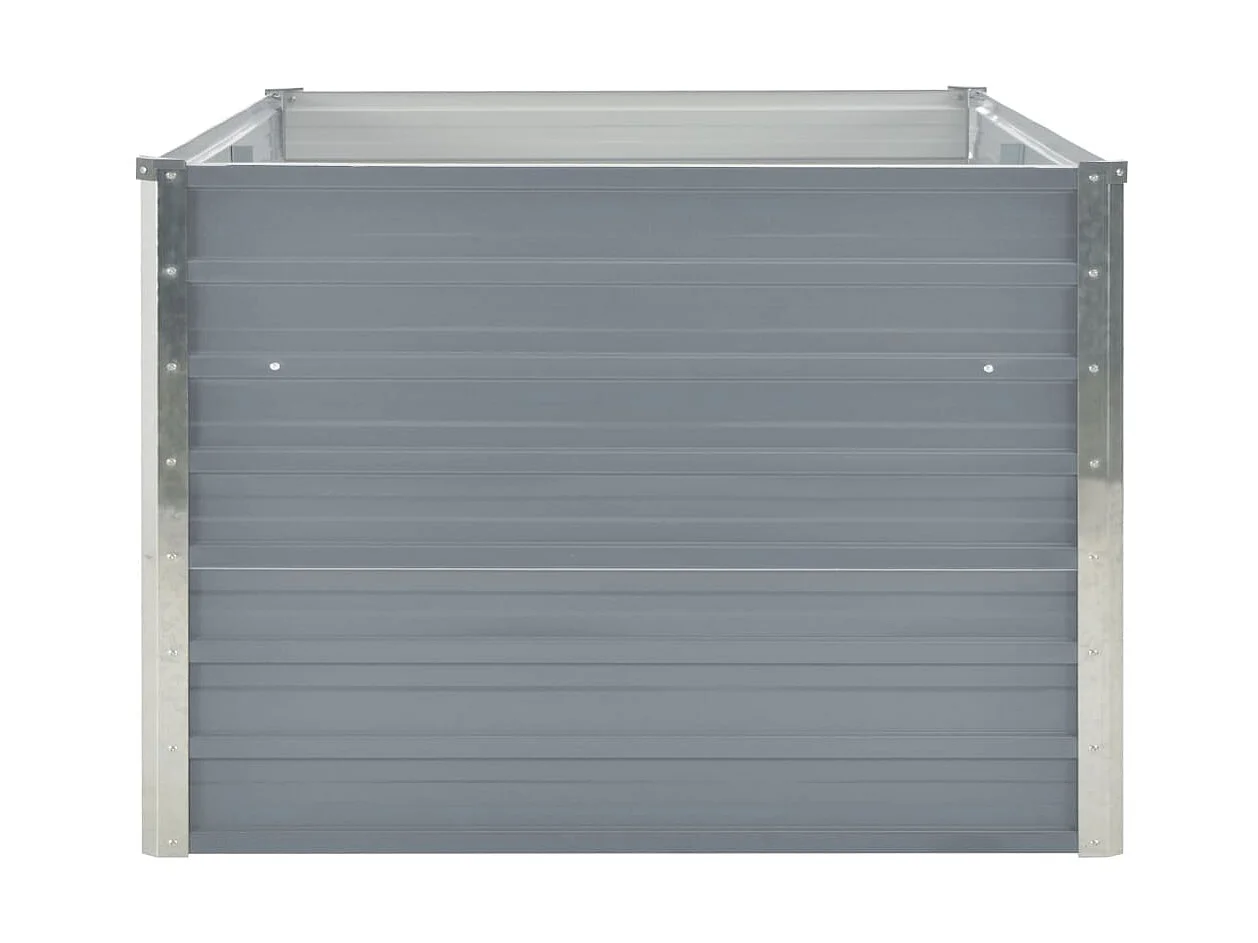 Jardinière 160 x 80x45 Acier galvanisé Gris