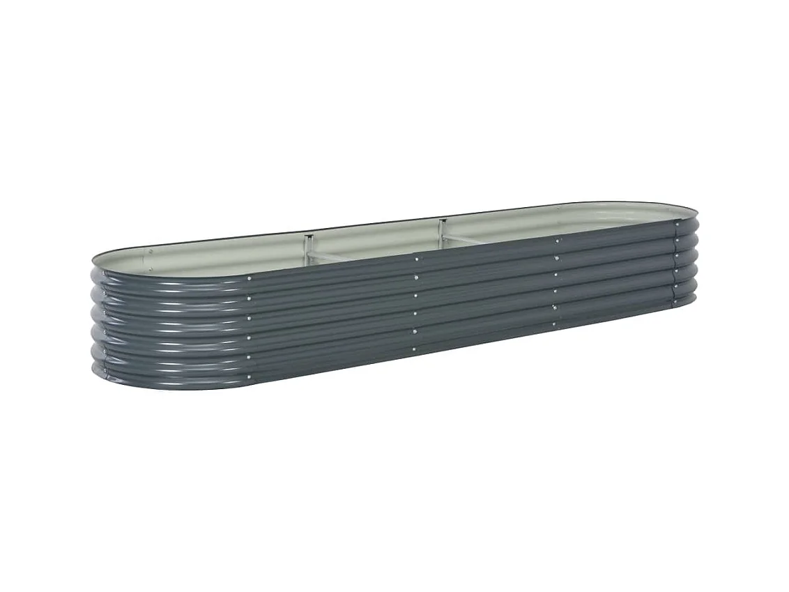 Jardinière 320x80x44 Acier galvanisé Gris