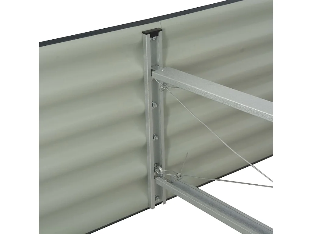 Jardinière 320x80x44 Acier galvanisé Gris