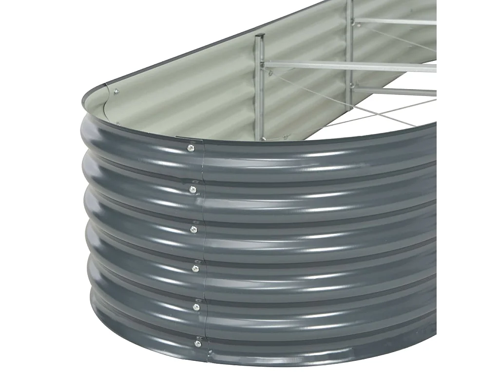 Jardinière 320x80x44 Acier galvanisé Gris