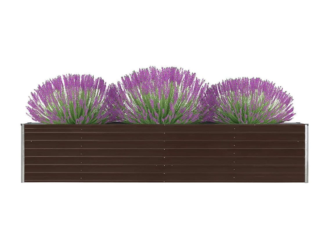 Jardinière Acier galvanisé 320x40x45 Marron