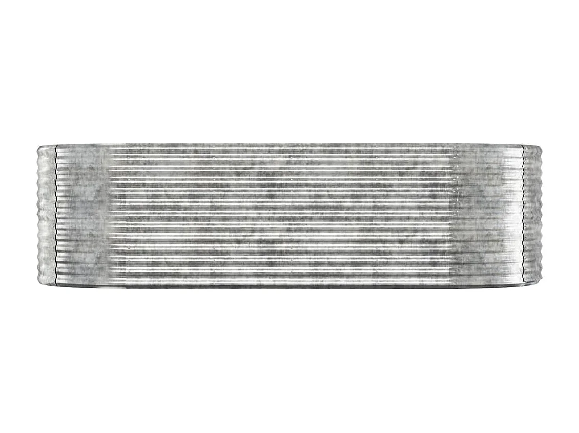 Cache pot de jardin Acier enduit de poudre Argenté