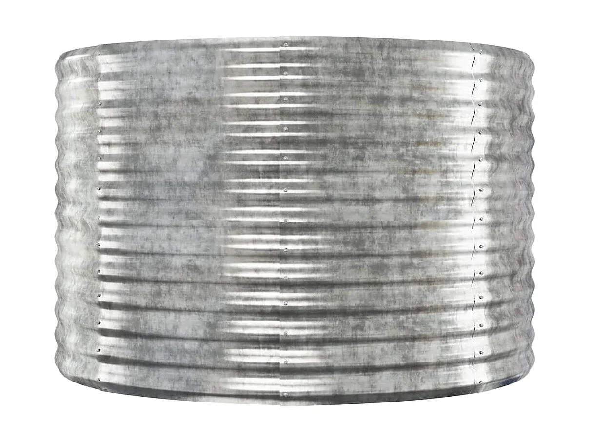 Cache pot de jardin Acier enduit de poudre Argenté