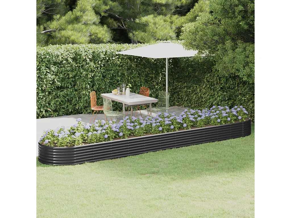 Jardinière Acier enduit de poudre 507x100x36 Anthracite