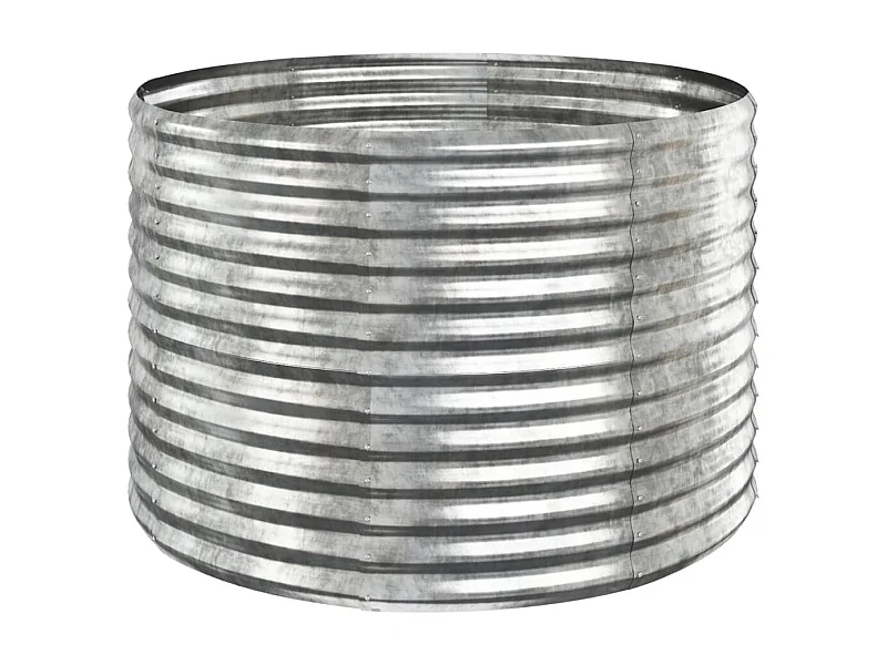 Jardinière de jardin Acier enduit poudre 100x100x68 Argenté