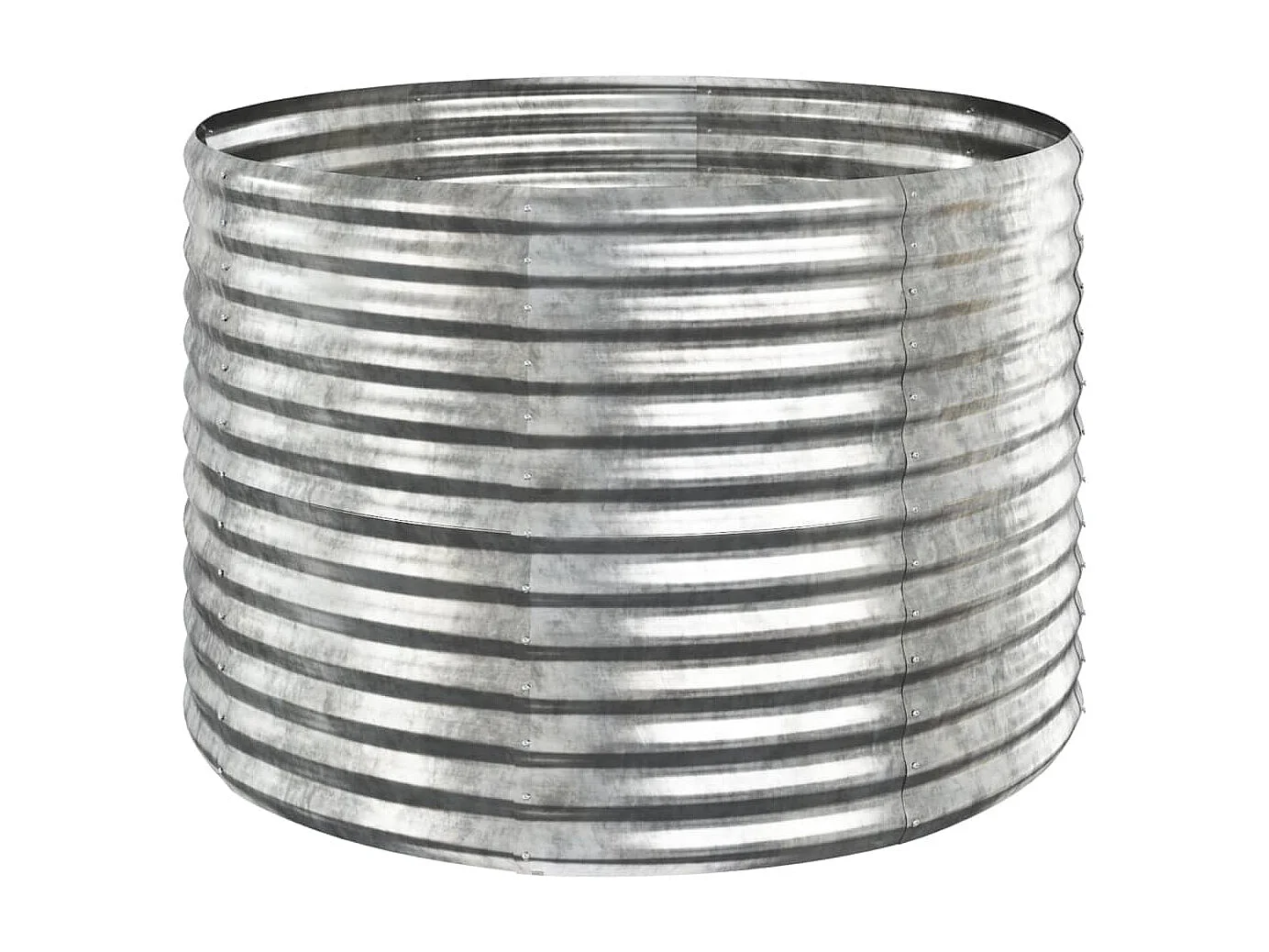 Jardinière de jardin Acier enduit poudre 100x100x68 Argenté