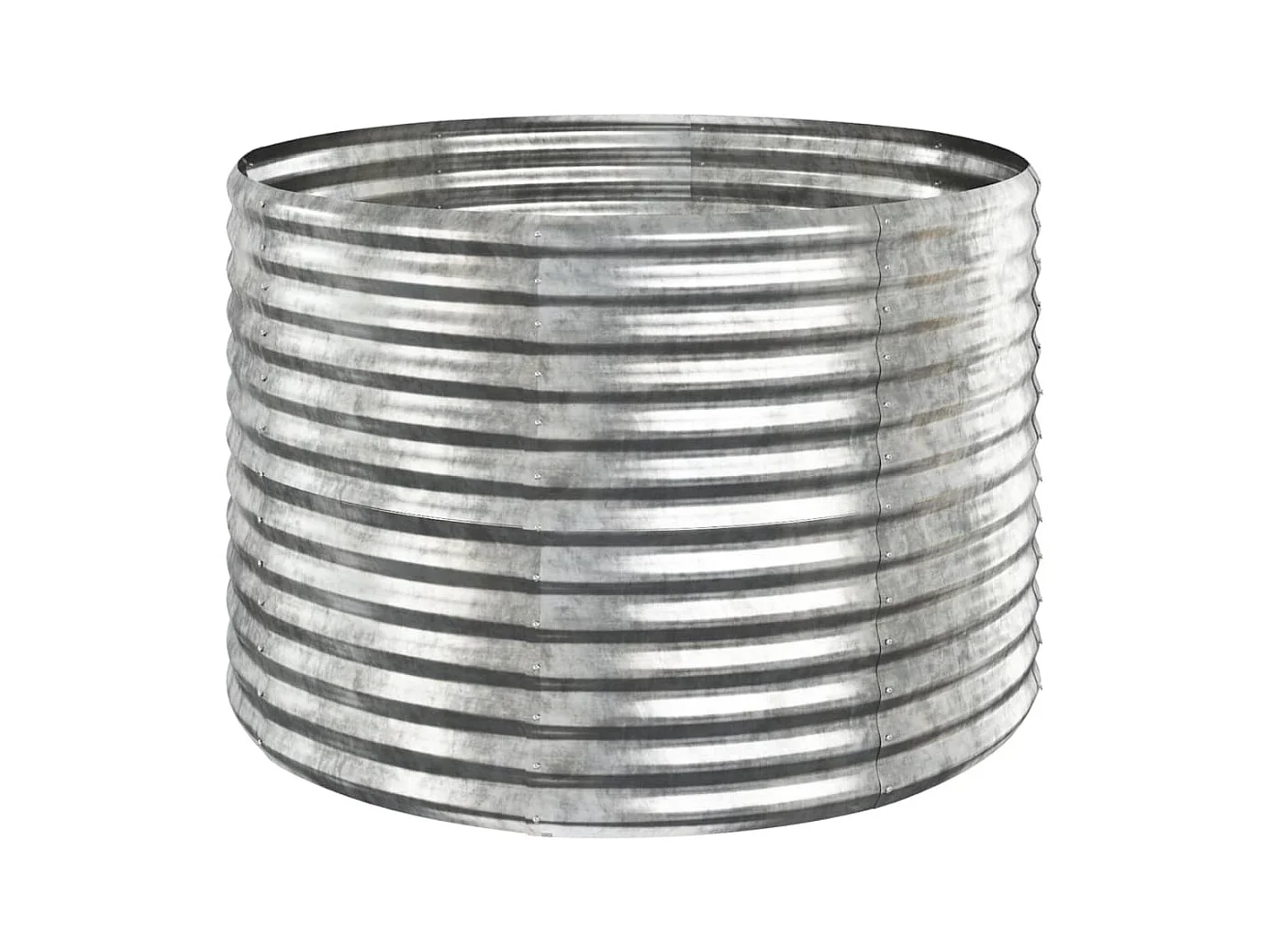 Jardinière de jardin Acier enduit poudre 100x100x68 Argenté