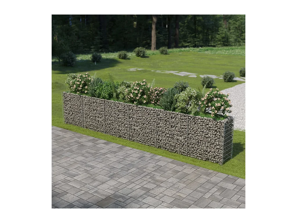 Jardinière à gabion Acier galvanisé 540x50x100