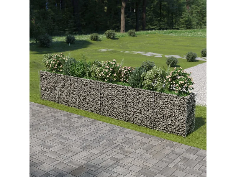 Jardinière à gabion Acier galvanisé 540x50x100