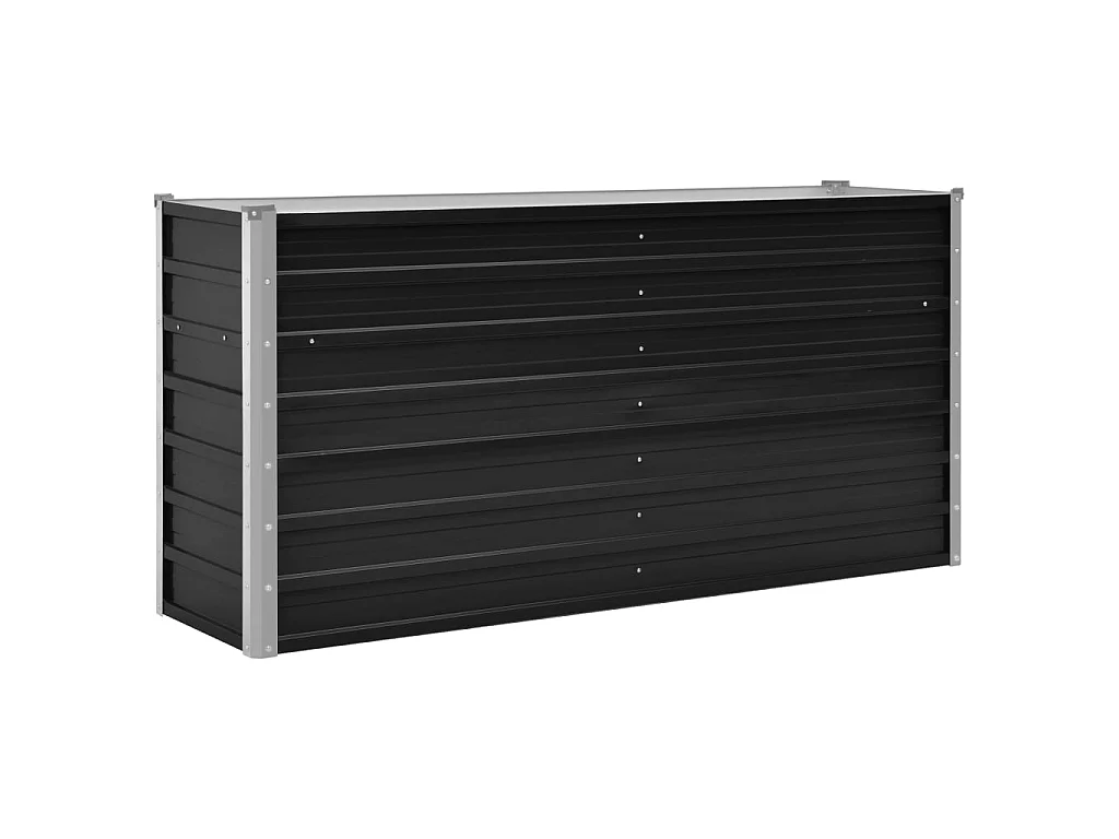 Jardinière Anthracite 160x40x77 Acier galvanisé