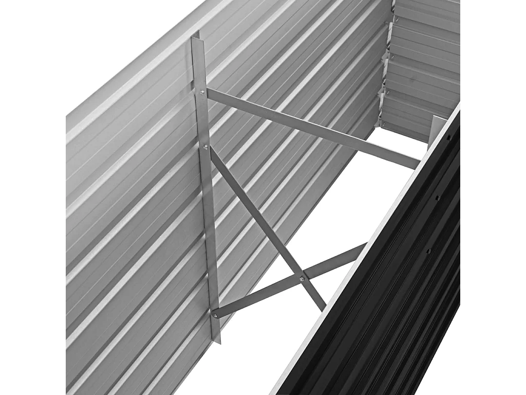 Jardinière Anthracite 160x40x77 Acier galvanisé