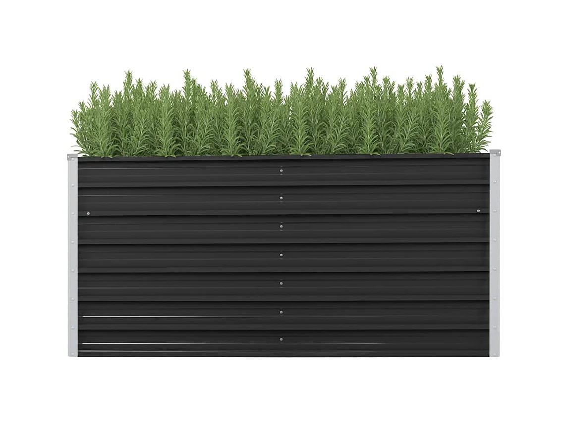 Jardinière Anthracite 160x40x77 Acier galvanisé