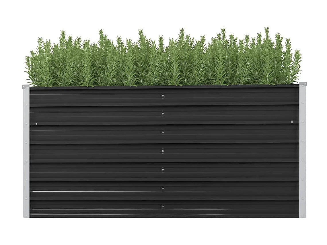 Jardinière Anthracite 160x40x77 Acier galvanisé