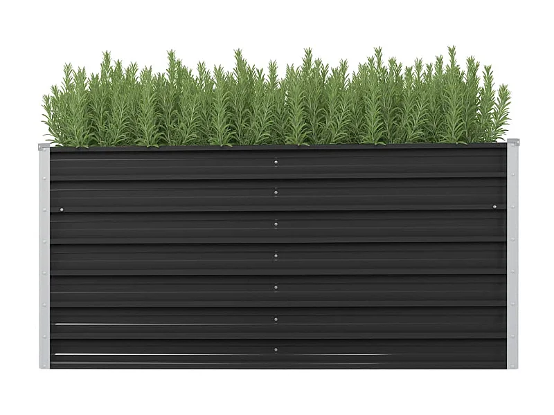 Jardinière Anthracite 160x40x77 Acier galvanisé