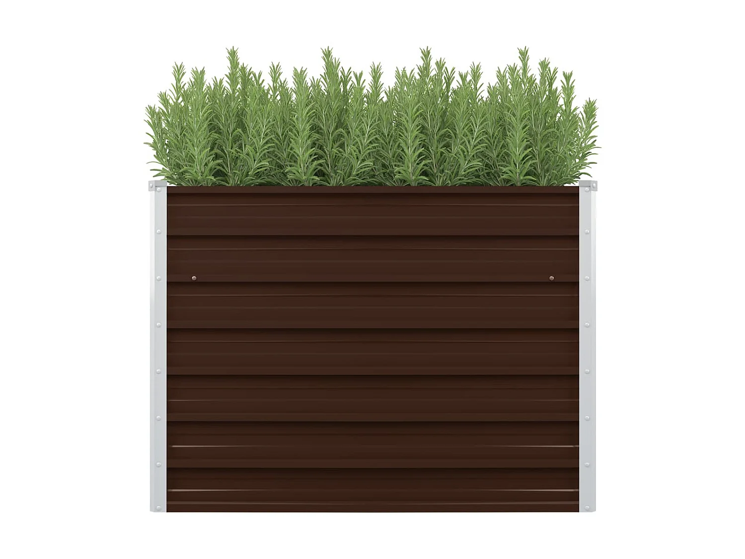 Jardinière surélevée Marron 100x100x77 Acier galvanisé