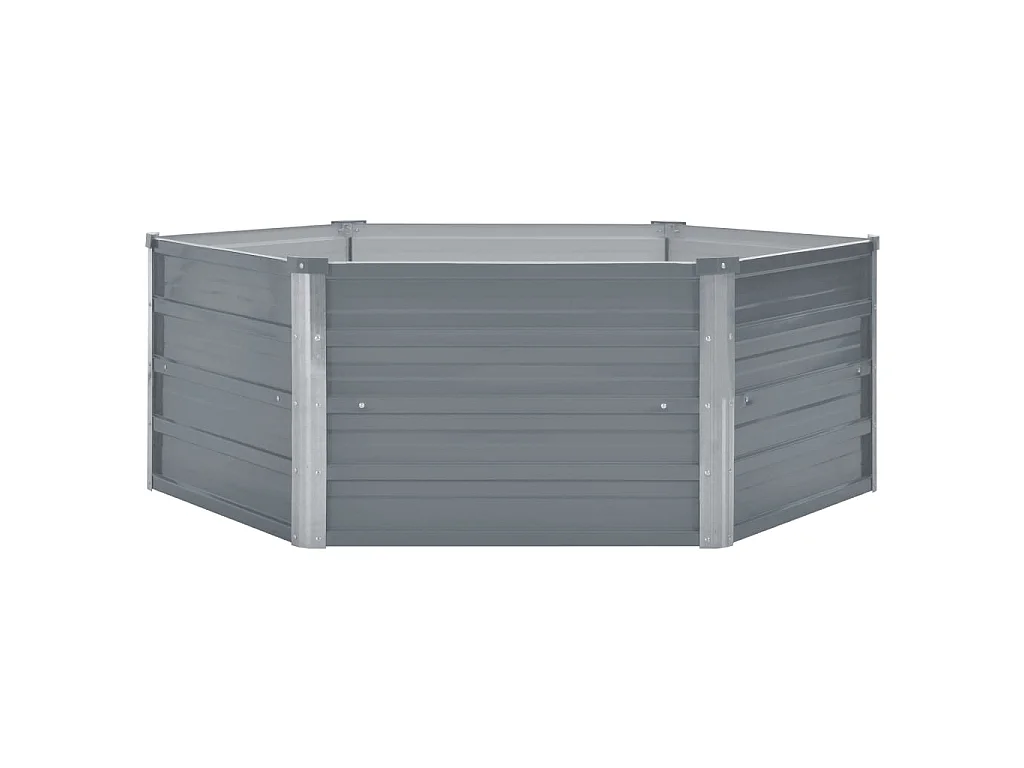 Jardinière 129x129x46 Acier galvanisé Gris