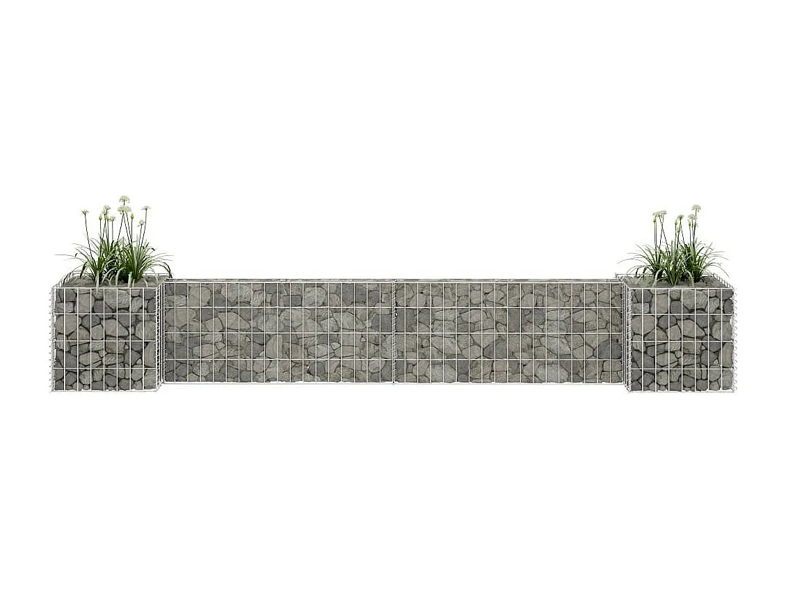 Jardinière à gabion en H Fil d'acier 260x40x40