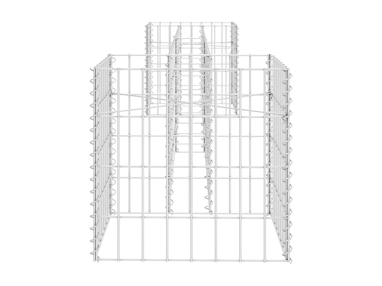 Jardinière à gabion en H Fil d'acier 260x40x40